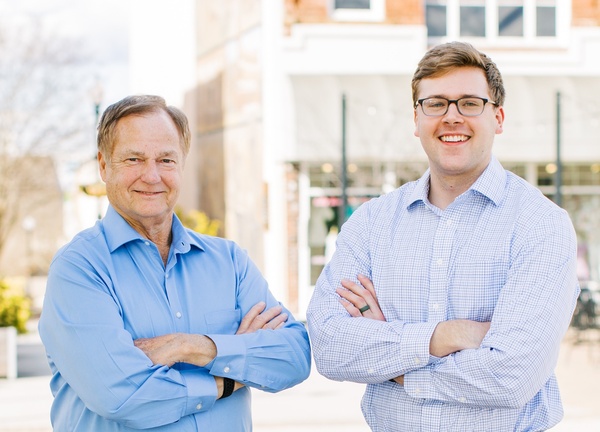 Jack and DrP-4 (1) Dr. H. and Dr. P. in downtown Hickory, NC